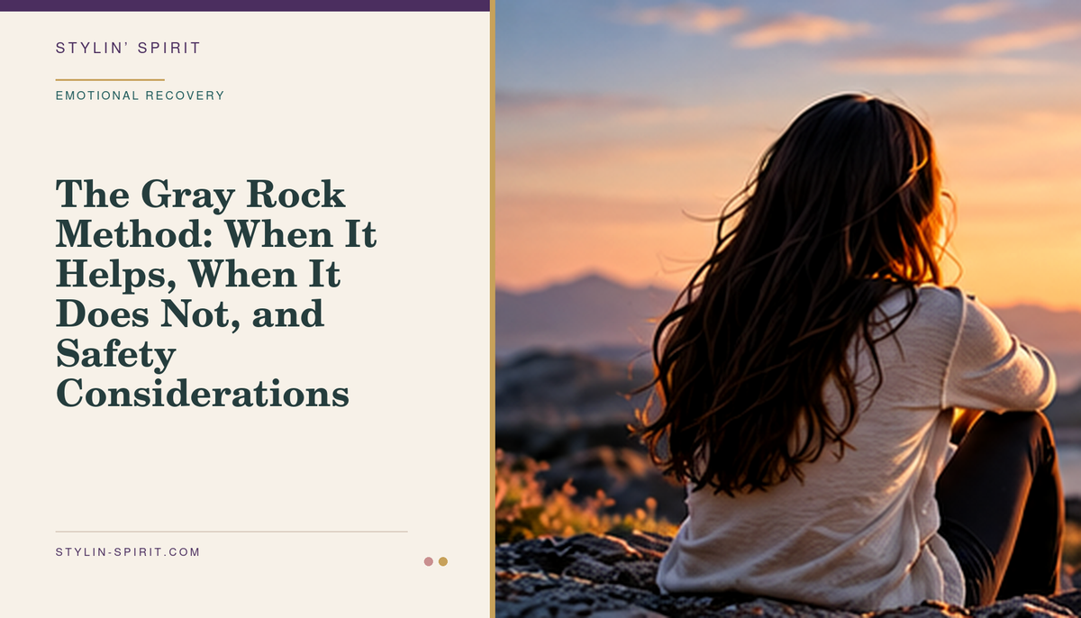 Stylin’ Spirit hero image for The Gray Rock Method: When It Helps, When It Does Not, and Safety Considerations.