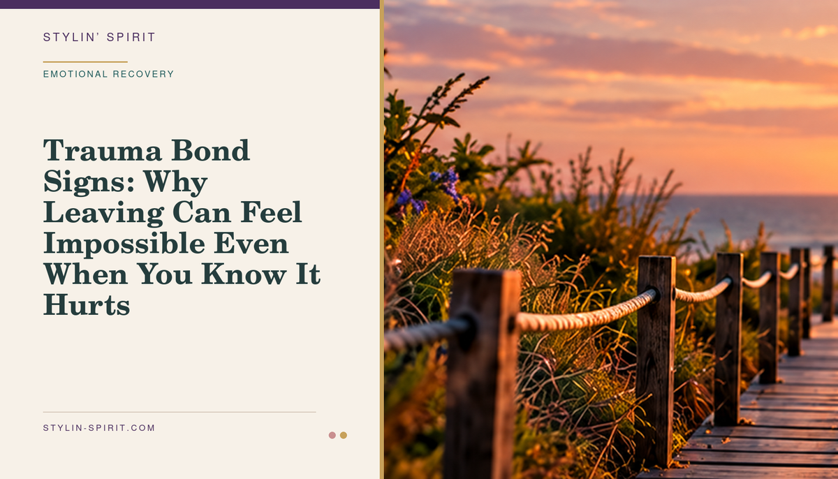 Stylin’ Spirit hero image for Trauma Bond Signs: Why Leaving Can Feel Impossible Even When You Know It Hurts.