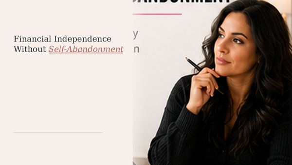 Financial Independence Without Self-Abandonment