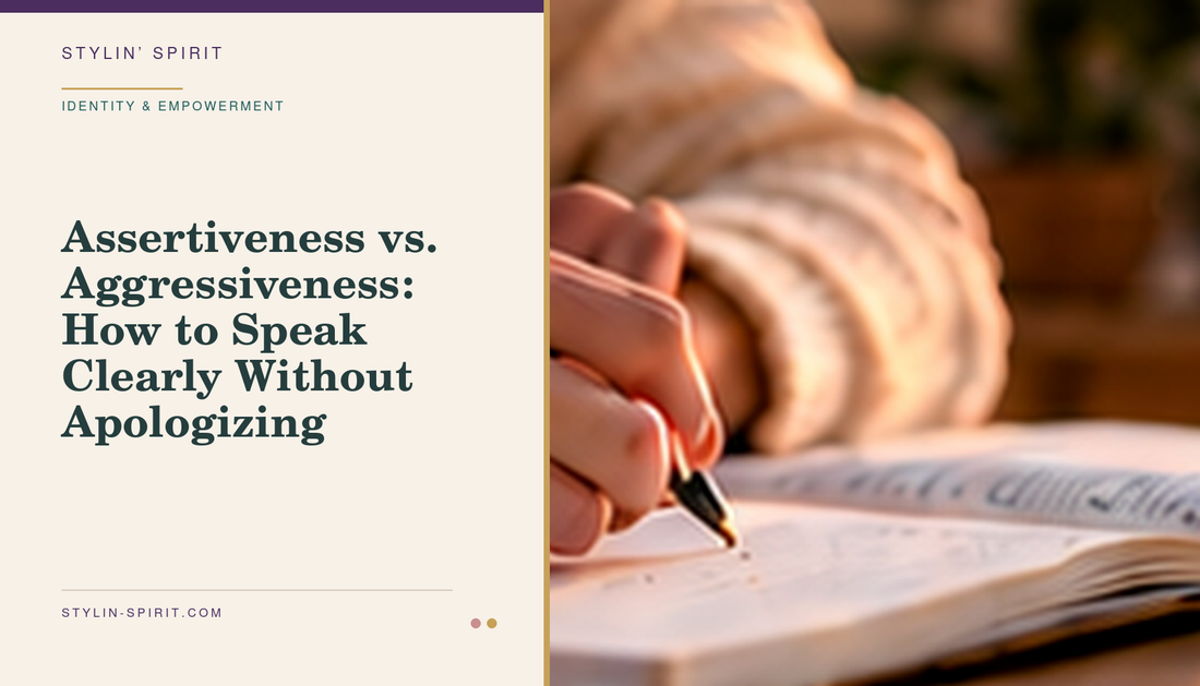 Stylin’ Spirit hero image for Assertiveness vs. Aggressiveness: How to Speak Clearly Without Apologizing.