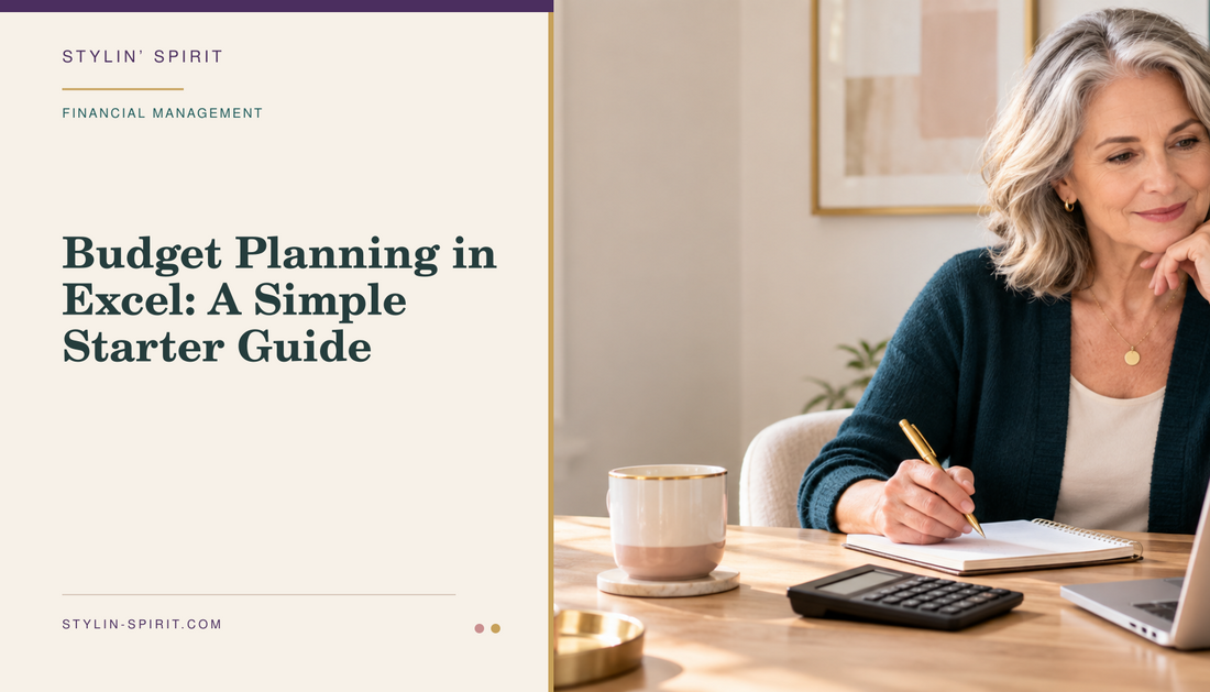 Stylin’ Spirit hero image for Budget Planning in Excel: A Simple Starter Guide.