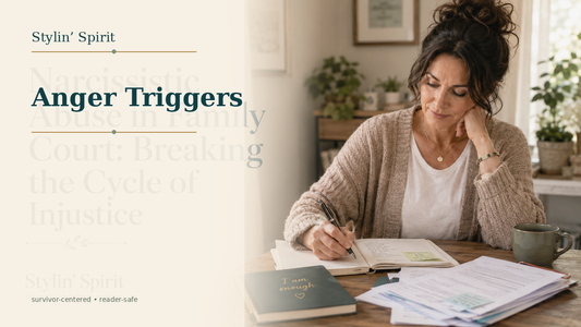 Reader-centered hero image for Anger Triggers: How to Identify Them and Manage Your Emotions, showing a real woman privately processing her experience in a safe home environment.