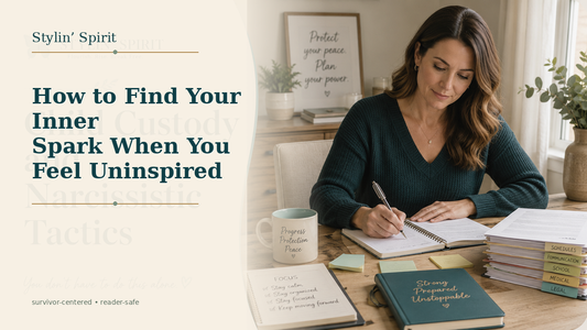 Reader-centered hero image for How to Find Your Inner Spark When You Feel Uninspired, showing a real woman privately processing her experience in a safe home environment.