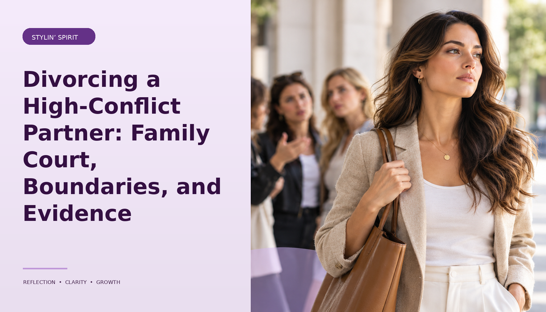Stylin’ Spirit hero image for Divorcing a High-Conflict Partner: Family Court, Boundaries, and Evidence