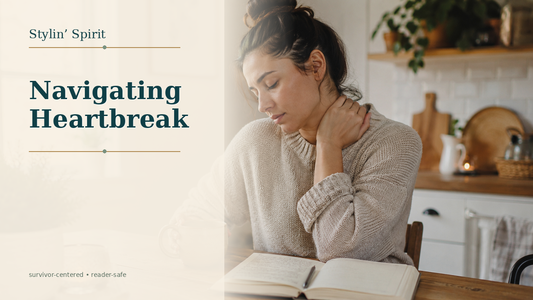 Reader-centered hero image for Navigating Heartbreak: Unveiling the Impact of Self-Sabotage on Relationships - Insights into Healing and Growth, showing a real woman privately processing her experience in a safe home environment.