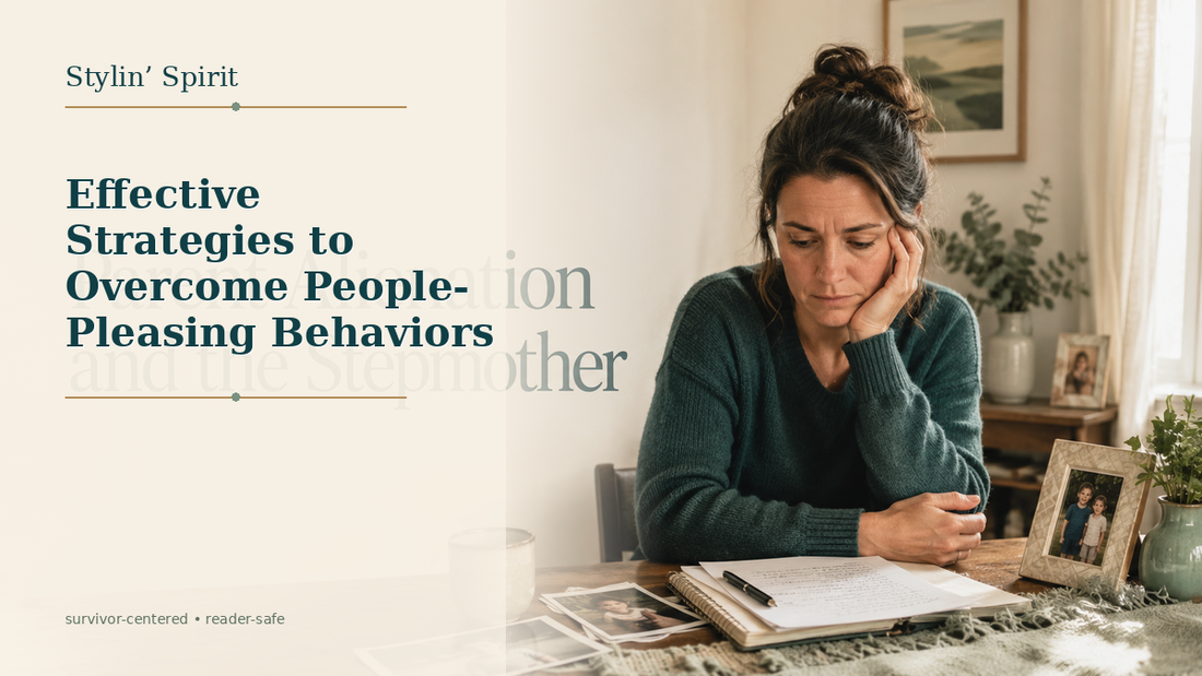Reader-centered hero image for Effective Strategies to Overcome People-Pleasing Behaviors, showing a survivor-safe, non-clinical home-life moment that feels relatable rather than expert-led.
