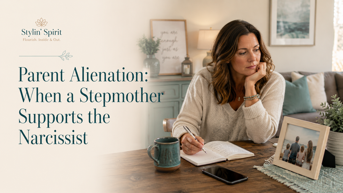 Reader-centered hero image for Parent Alienation, showing a thoughtful woman reflecting on family dynamics in a calm home setting.