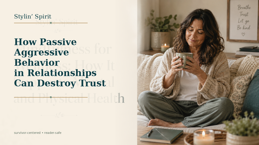 Reader-centered hero image for How Passive Aggressive Behavior in Relationships Can Destroy Trust, showing a relatable woman in a calm, lived-in setting.