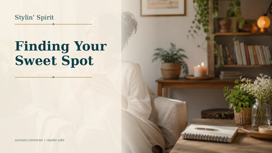 Reader-centered hero image for Finding Your Sweet Spot: Navigating the Fine Line Between Perfectionism and P..., showing a real woman privately processing her experience in a safe home environment.