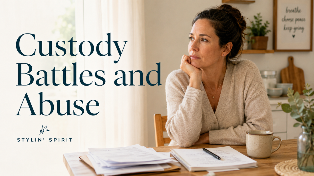 Reader-centered hero image for The Devastating Power of False Allegations, showing a woman processing paperwork and emotional strain in a private home setting.