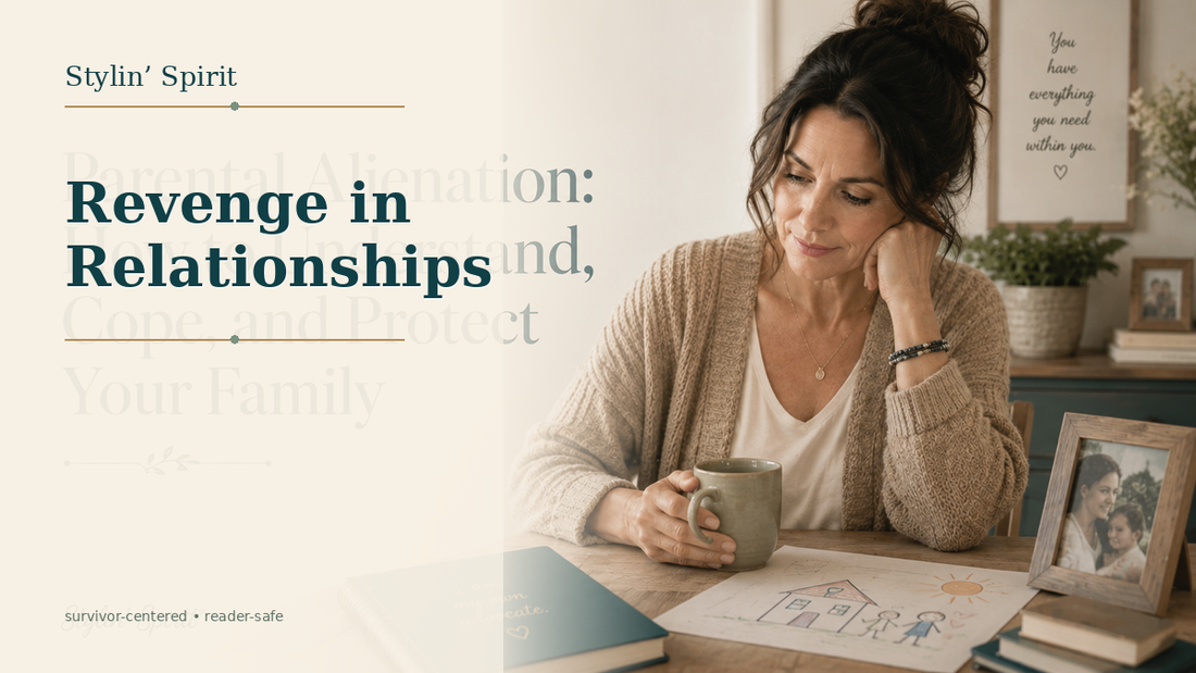 Reader-centered hero image for Revenge in Relationships: The Psychology Behind Retaliation, showing a parent with paperwork in a private, grounded home setting.