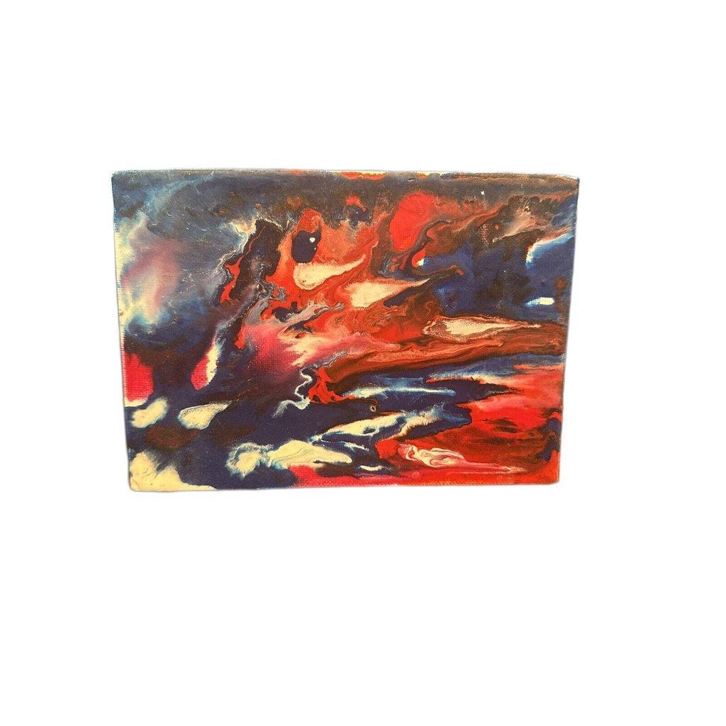 5x7 Canvas Refrigerator Magnet Red White Blue Patriotic Themed - Stylin Spirit