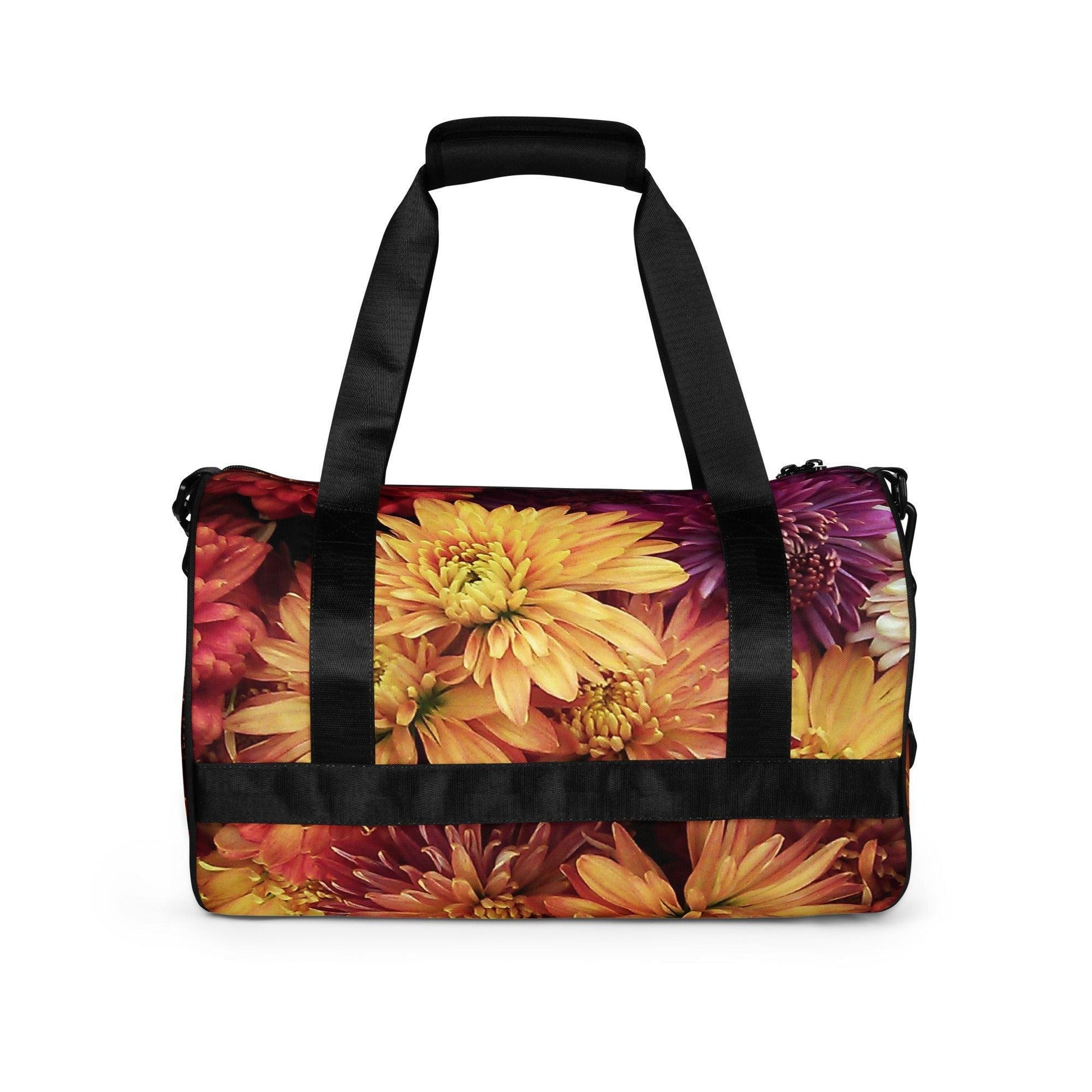 All-over print gym bag - Fall Flowers - Stylin Spirit