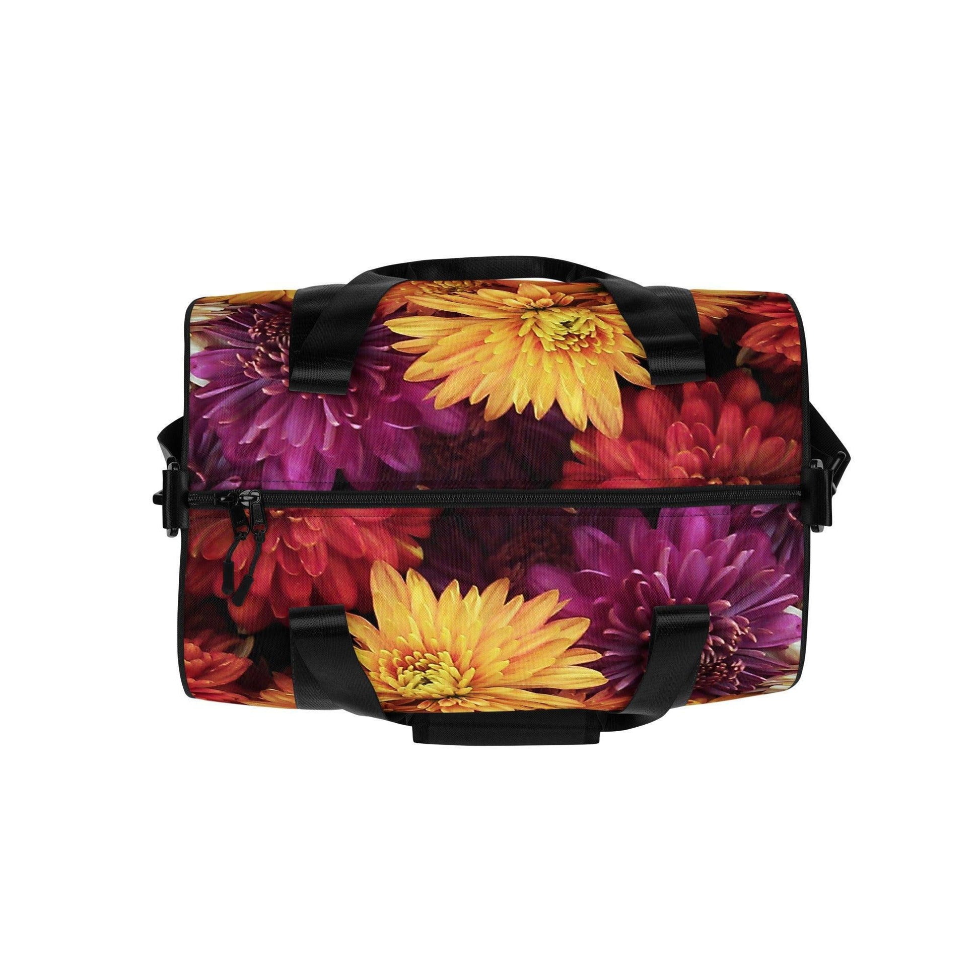 All-over print gym bag - Fall Flowers - Stylin Spirit