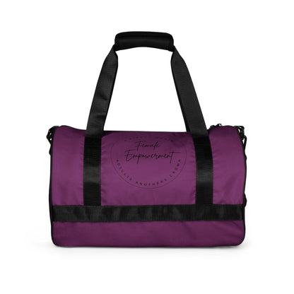 All-over print gym bag - Purple - Female Empowerment - Stylin Spirit