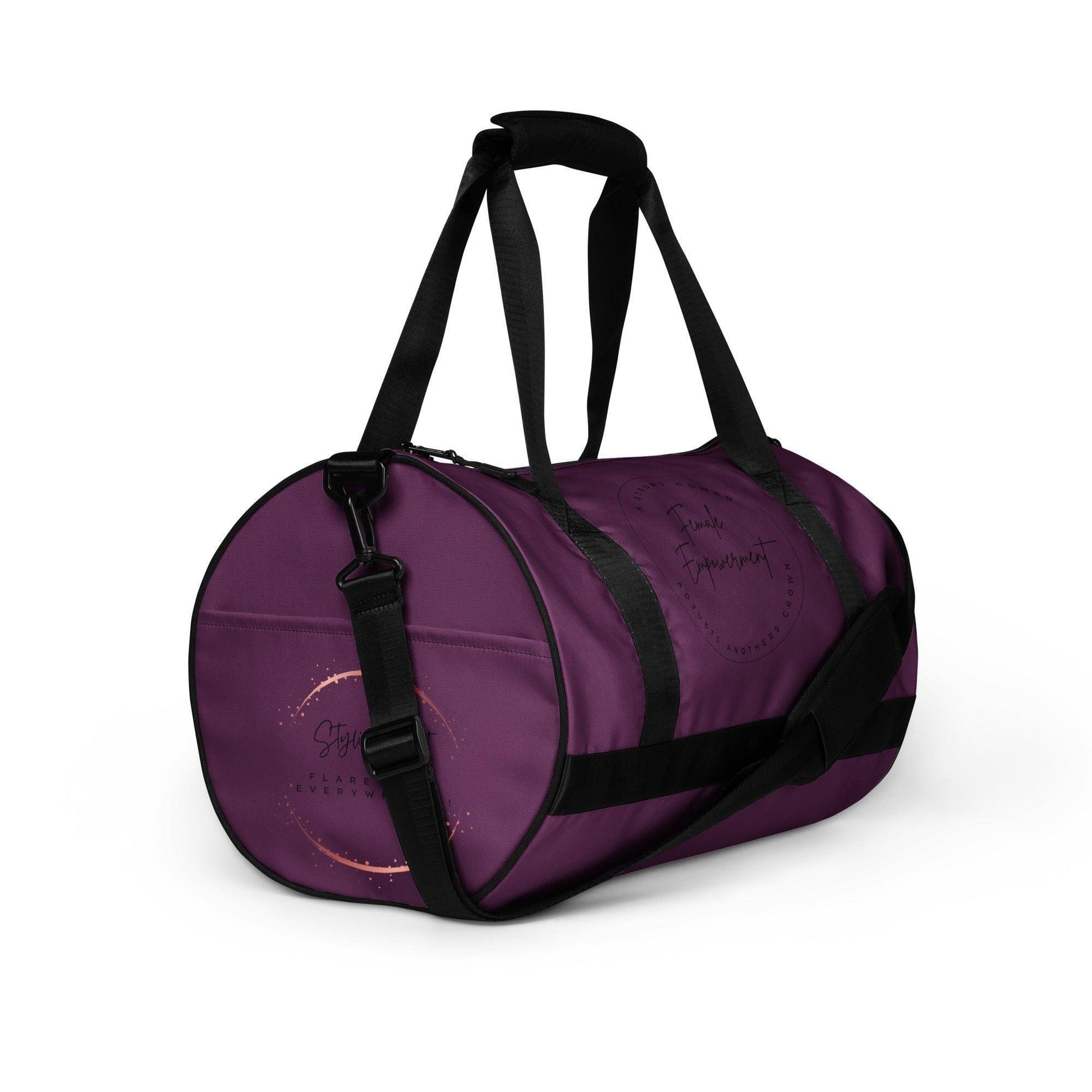 All-over print gym bag - Purple - Female Empowerment - Stylin Spirit