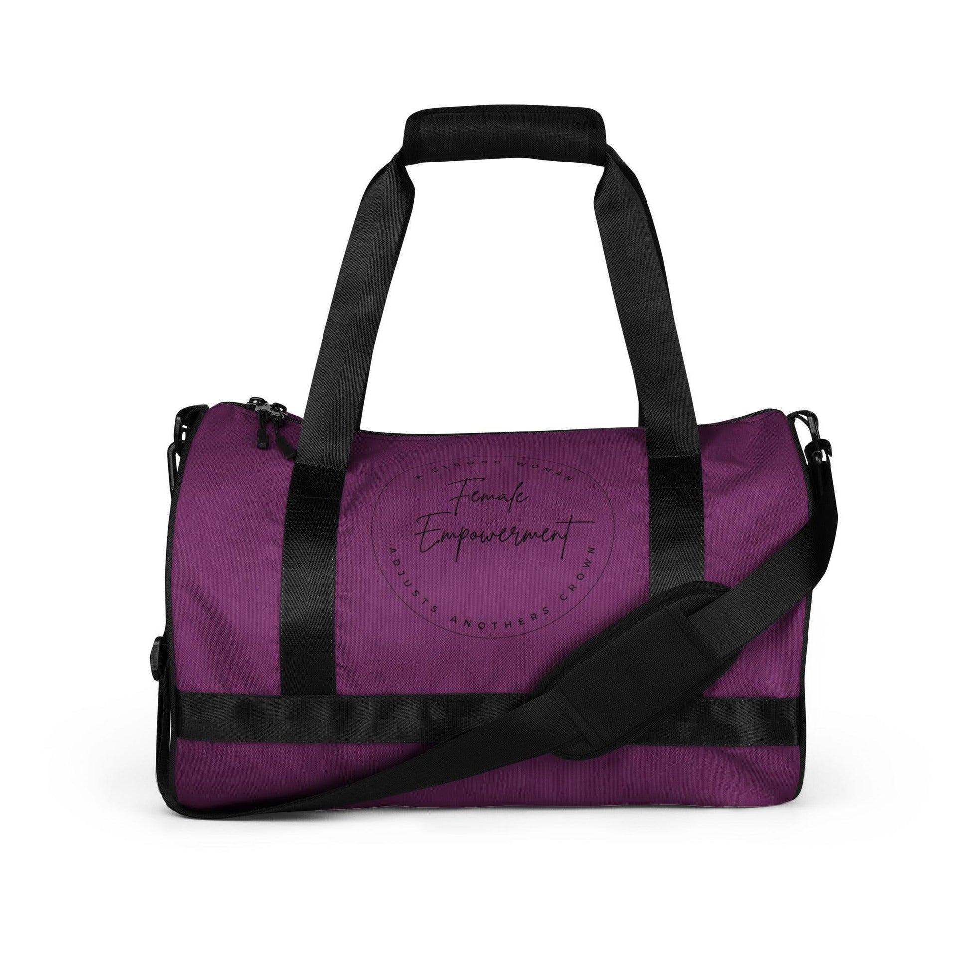 All-over print gym bag - Purple - Female Empowerment - Stylin Spirit
