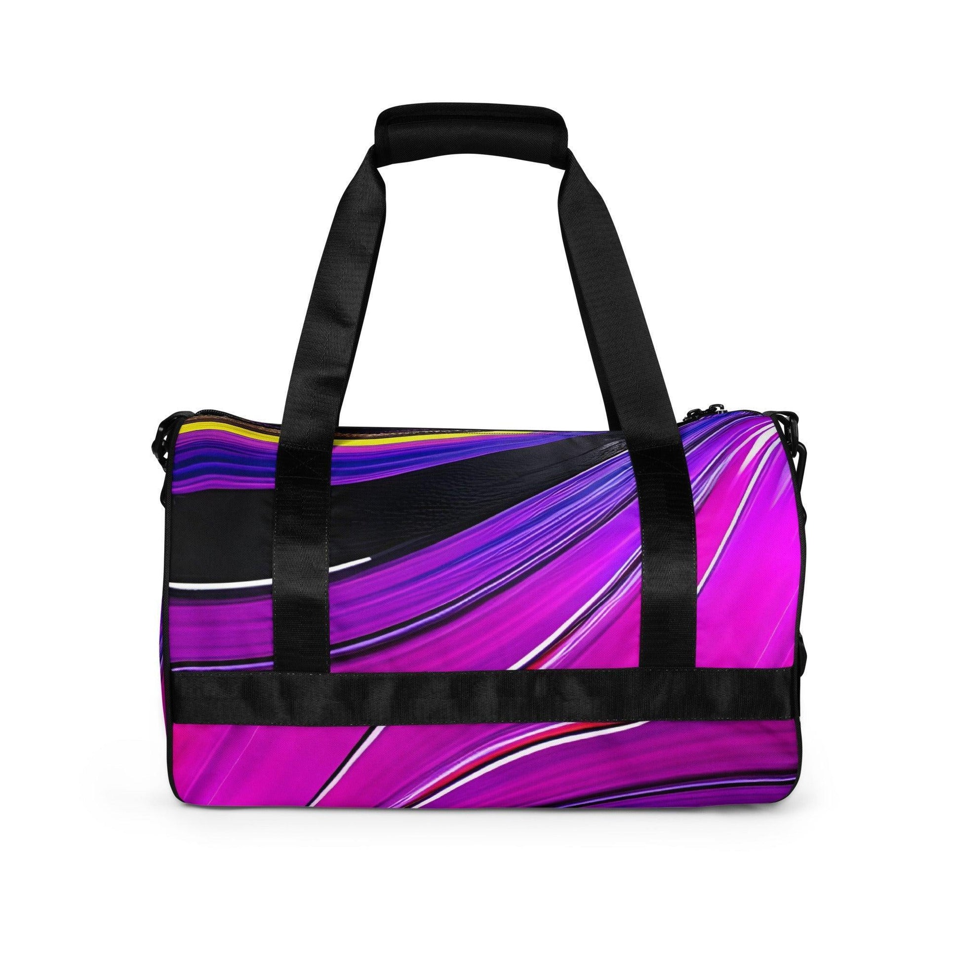 All-over print gym bag - Purple Paint Pour - Stylin Spirit