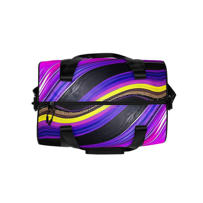 All-over print gym bag - Purple Paint Pour - Stylin Spirit