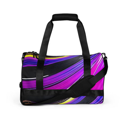 All-over print gym bag - Purple Paint Pour - Stylin Spirit