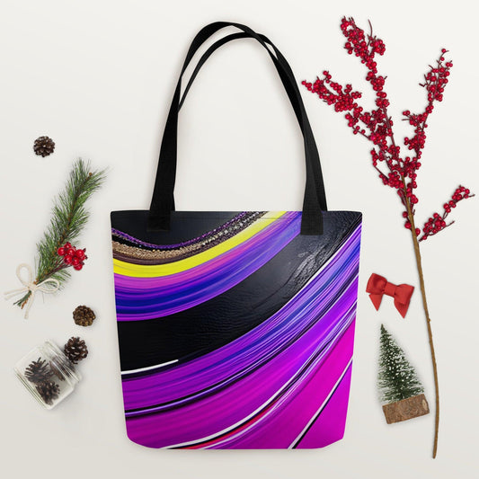 Tote bag - Purple Paint Pour - Stylin Spirit