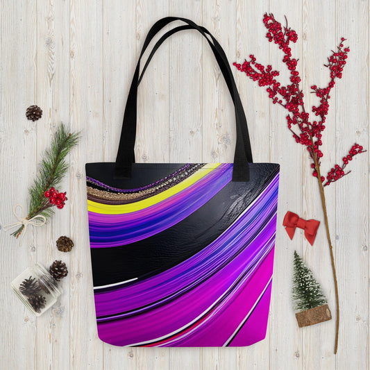 Tote bag - Purple Paint Pour - Stylin Spirit