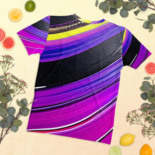 Women's T-shirt - Purple Paint Pour - Stylin Spirit