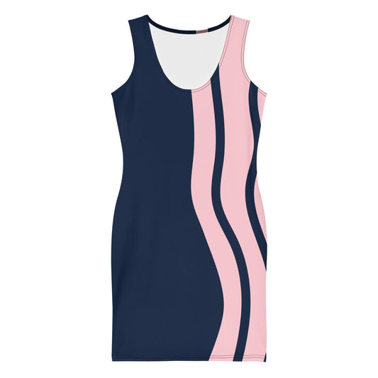 Bodycon dress - Pink & Blue - Stylin Spirit