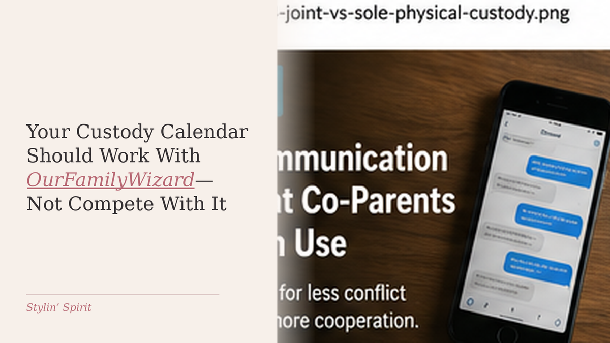 Smartphone with co-parenting messages, representing a custody calendar that should reflect the signed order rather than compete with it.