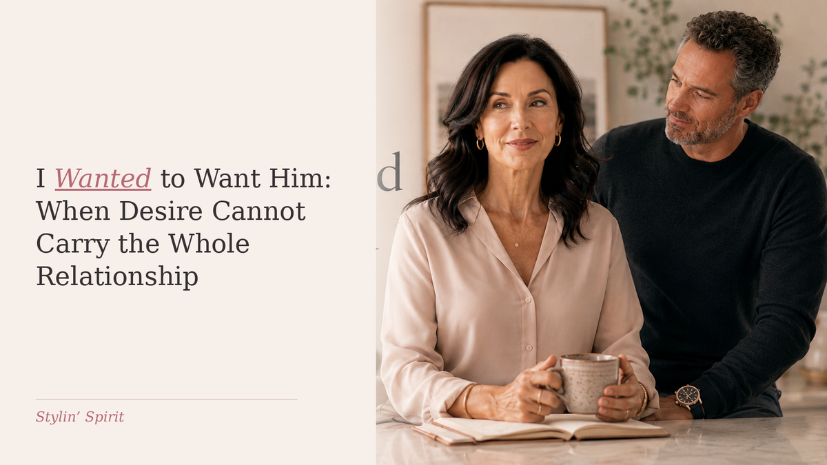 Woman sitting thoughtfully with her partner nearby, representing the painful difference between wanting to feel desire and actually experiencing it.