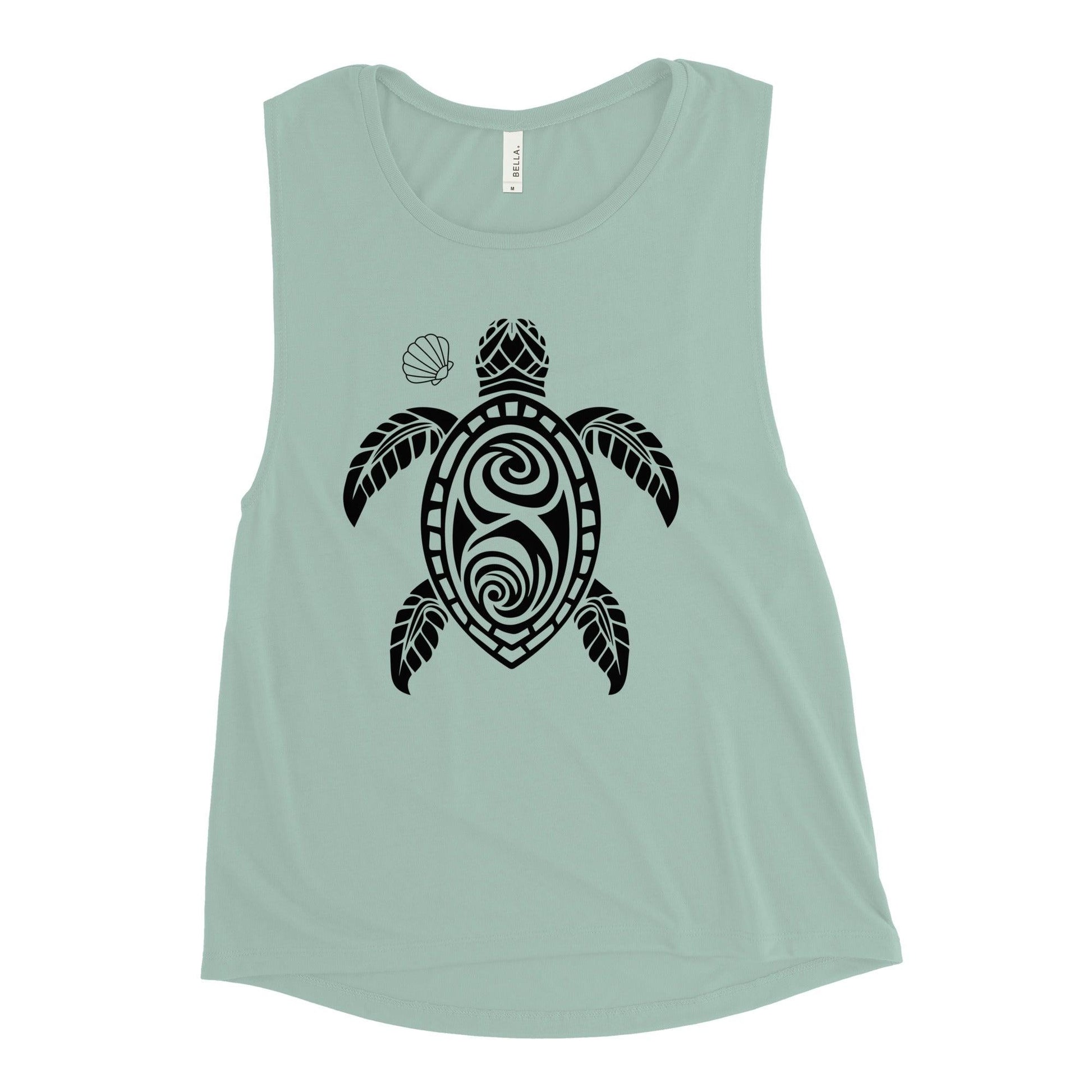 Ladies’ Muscle Tank - Turtle - Stylin Spirit