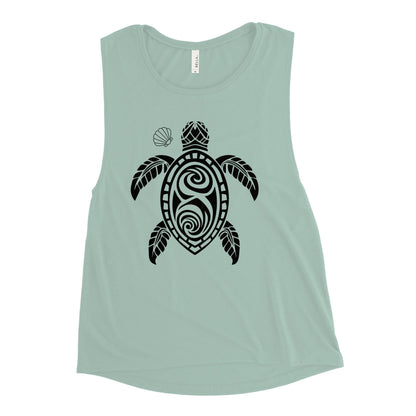 Ladies’ Muscle Tank - Turtle - Stylin Spirit