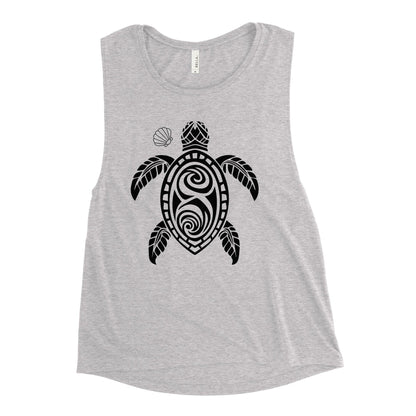 Ladies’ Muscle Tank - Turtle - Stylin Spirit
