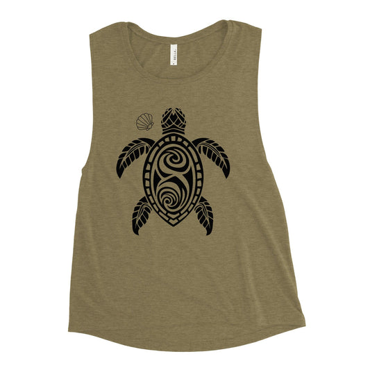 Ladies’ Muscle Tank - Turtle - Stylin Spirit