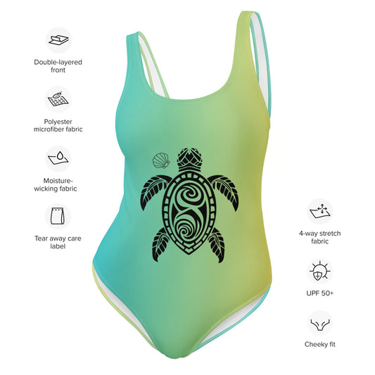 One-Piece Swimsuit - Turtle - Stylin Spirit