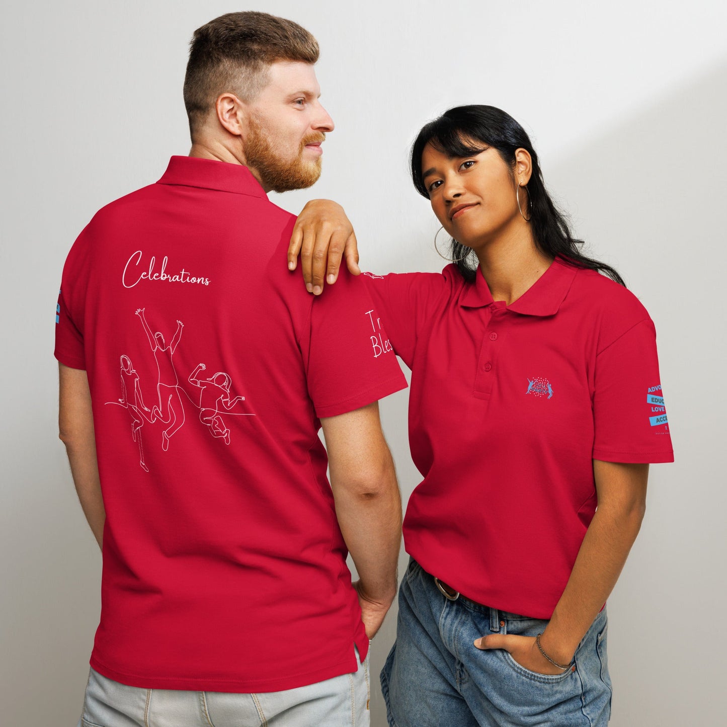 Premium pique polo shirt - Celebrations - Autism Awareness! - Stylin Spirit