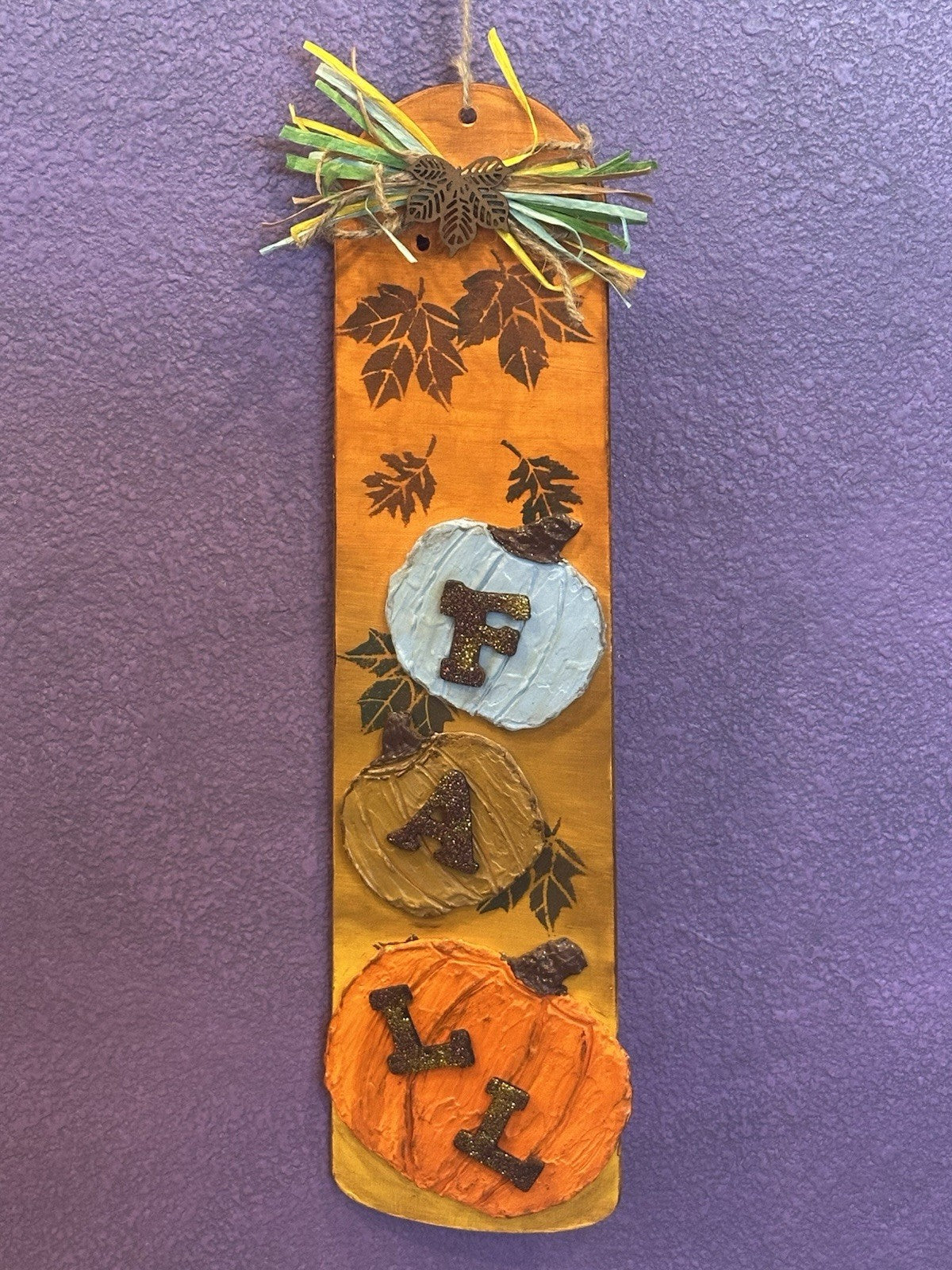 Fall Pumpkin Door Or Wall Hanging Art Thanksgiving