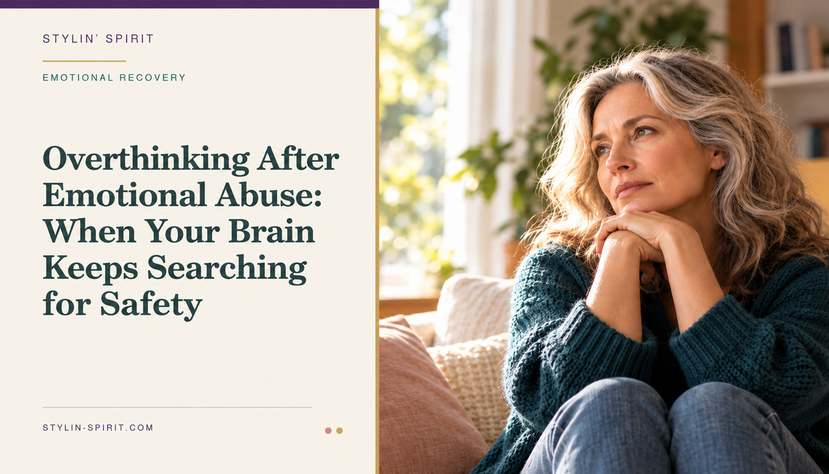 Stylin’ Spirit hero image for Overthinking After Emotional Abuse: When Your Brain Keeps Searching for Safety.