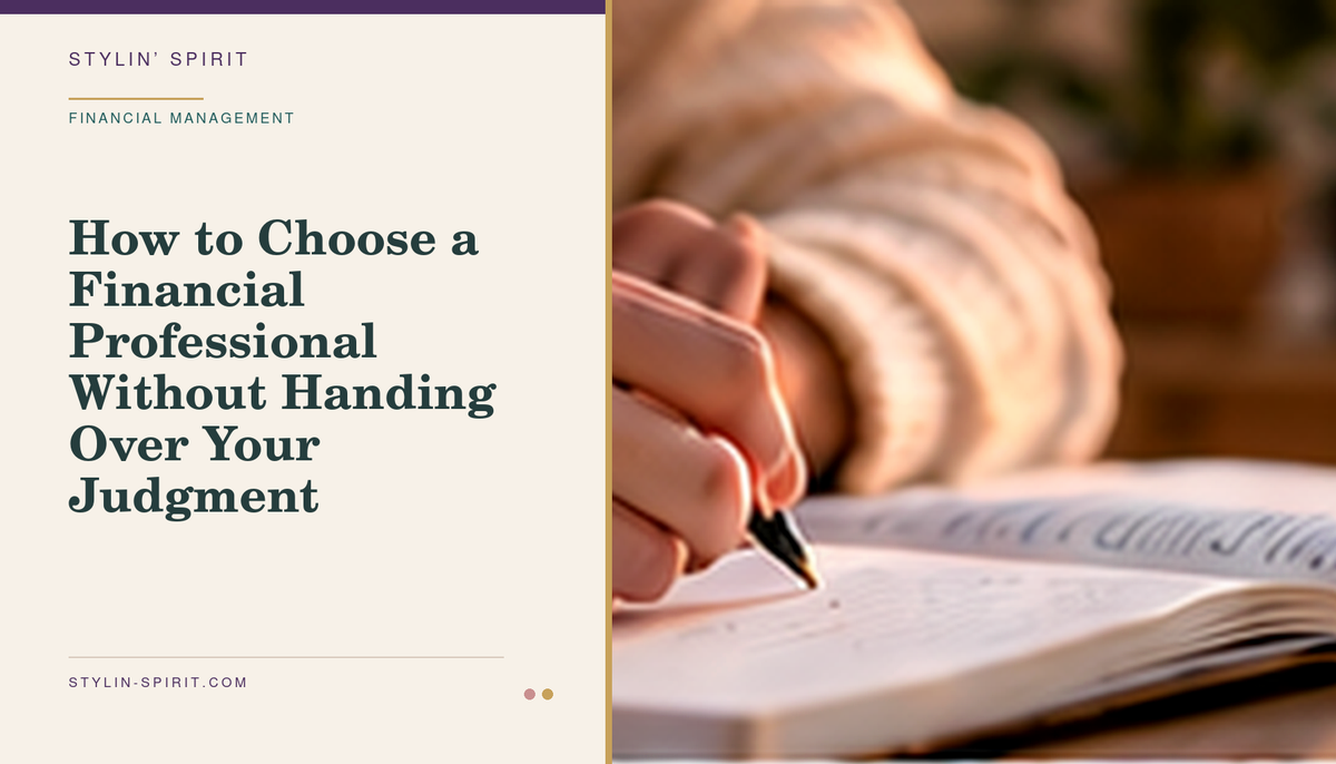 Stylin’ Spirit hero image for How to Choose a Financial Professional Without Handing Over Your Judgment.