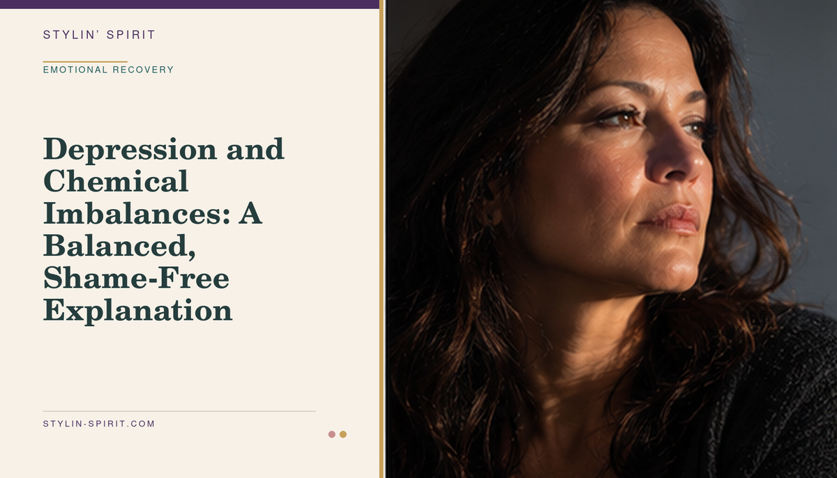 Stylin’ Spirit hero image for Depression and Chemical Imbalances: A Balanced, Shame-Free Explanation.