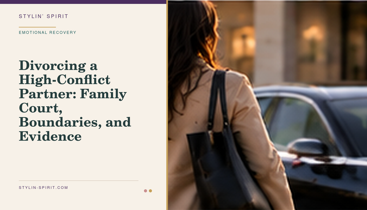 Stylin’ Spirit hero image for Divorcing a High-Conflict Partner: Family Court, Boundaries, and Evidence.