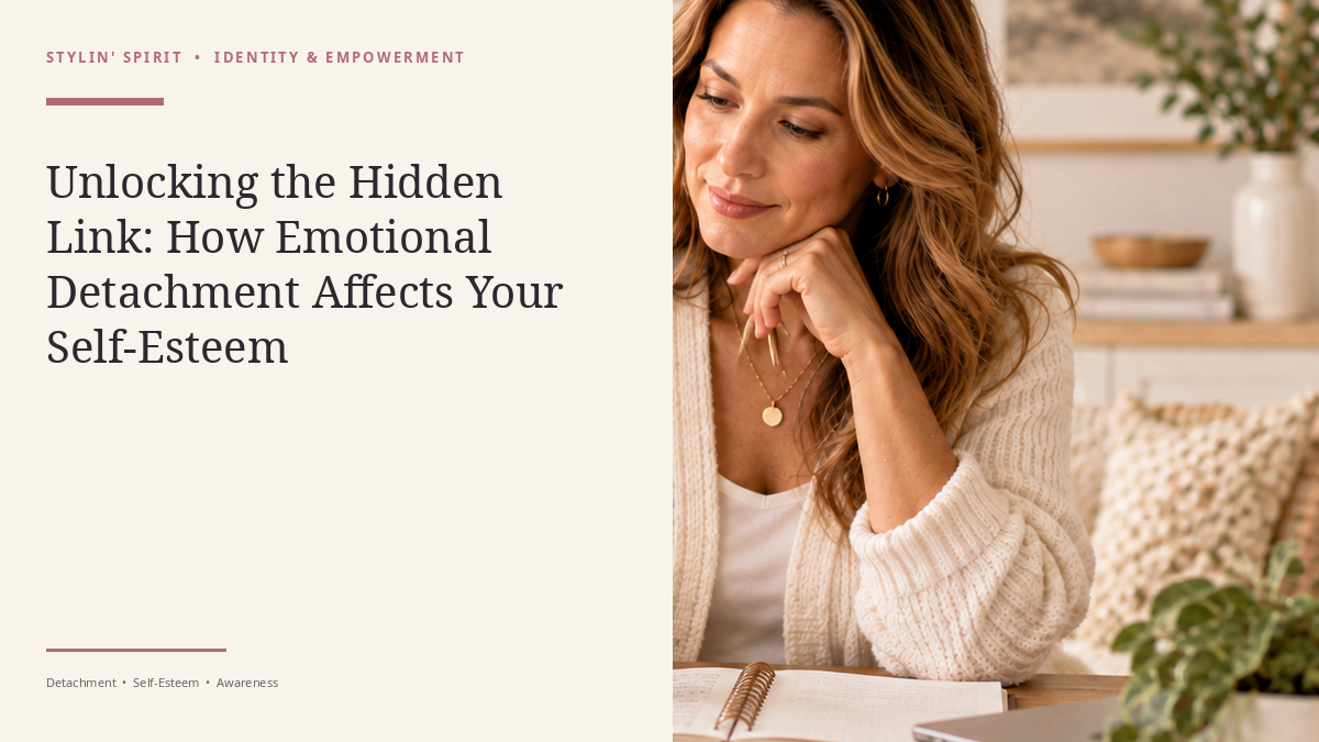 Stylin’ Spirit hero image for Unlocking the Hidden Link: How Emotional Detachment Affects Your Self-Esteem.