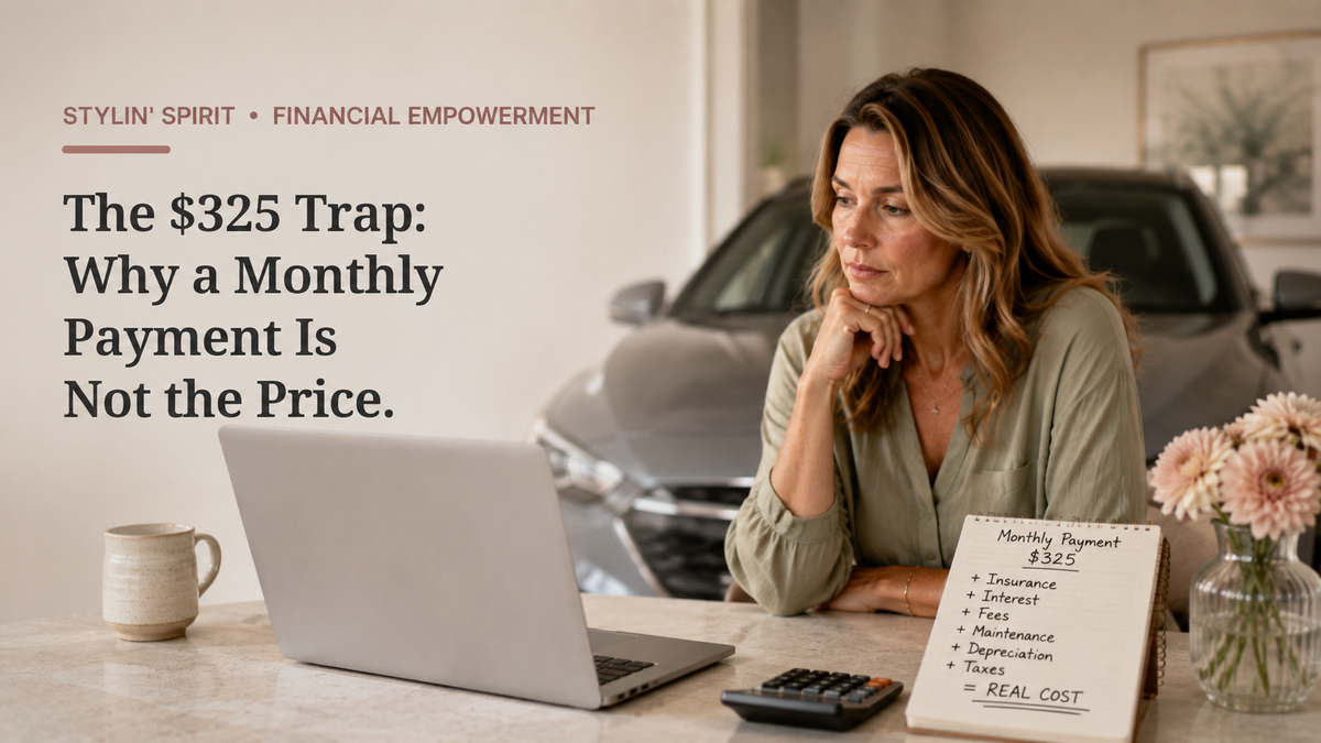 Stylin' Spirit Financial Literacy Saturdays hero for The $325 Trap: Why a Monthly Payment Is Not the Price