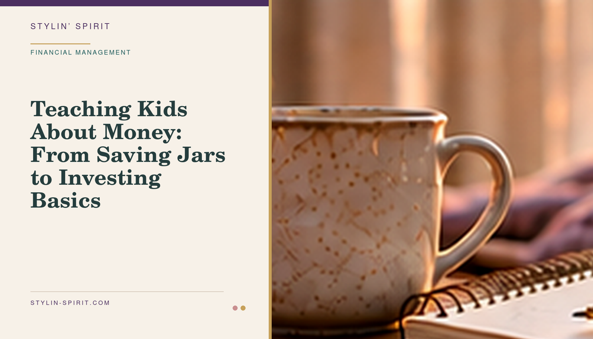 Stylin’ Spirit hero image for Teaching Kids About Money: From Saving Jars to Investing Basics.
