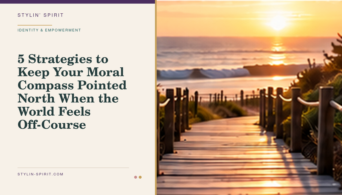 Stylin’ Spirit hero image for 5 Strategies to Keep Your Moral Compass Pointed North When the World Feels Off-Course.