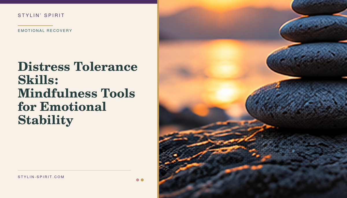 Stylin’ Spirit hero image for Distress Tolerance Skills: Mindfulness Tools for Emotional Stability.