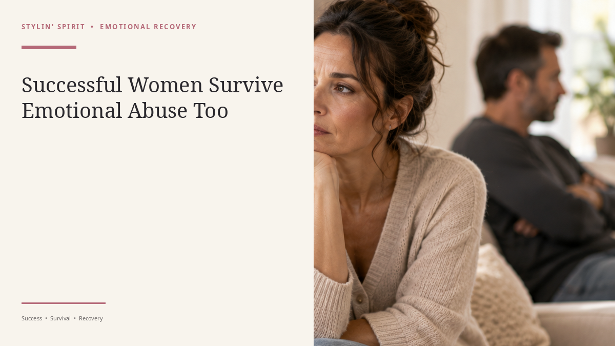 Stylin’ Spirit hero image for Successful Women Survive Emotional Abuse Too.