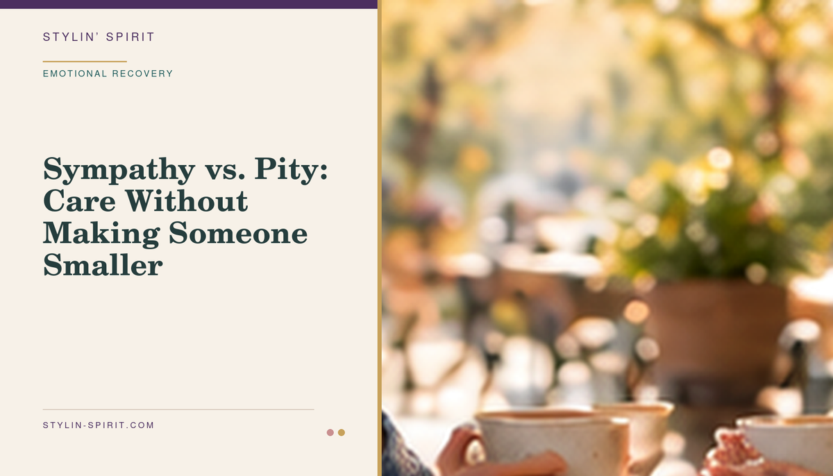 Stylin’ Spirit hero image for Sympathy vs. Pity: Care Without Making Someone Smaller.