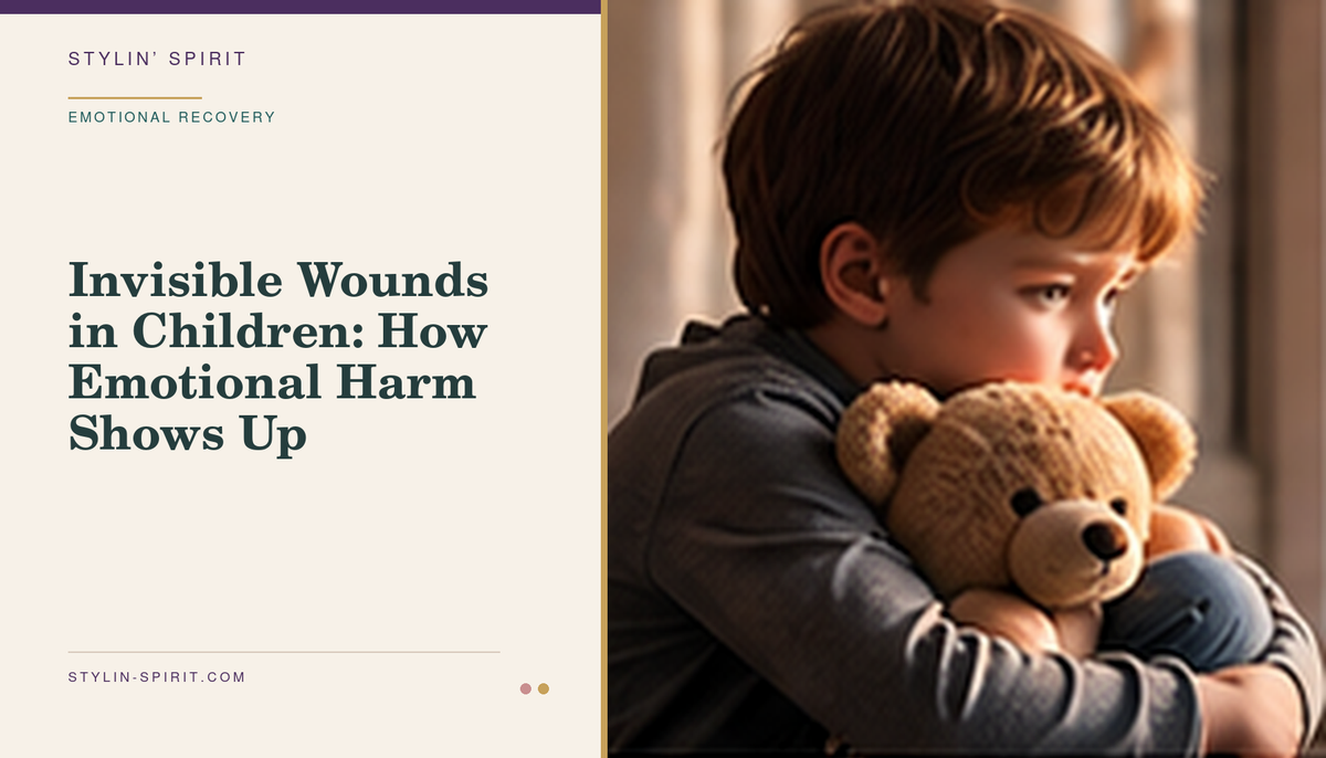 Stylin’ Spirit hero image for Invisible Wounds in Children: How Emotional Harm Shows Up.