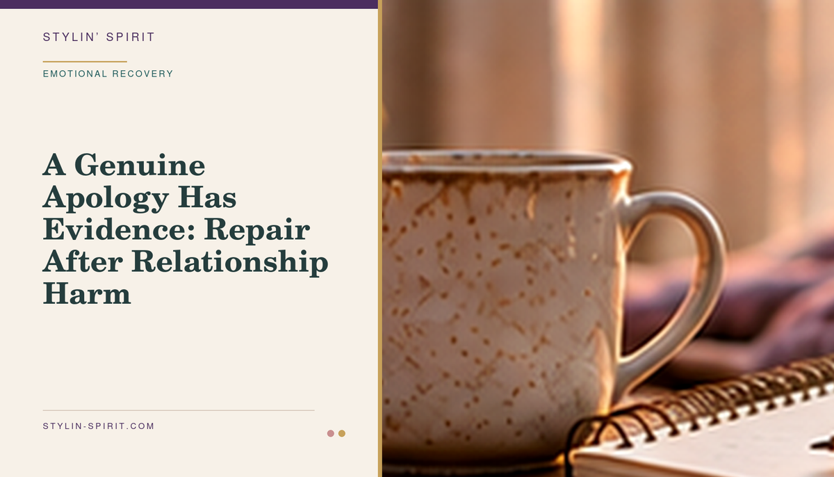 Stylin’ Spirit hero image for A Genuine Apology Has Evidence: Repair After Relationship Harm.